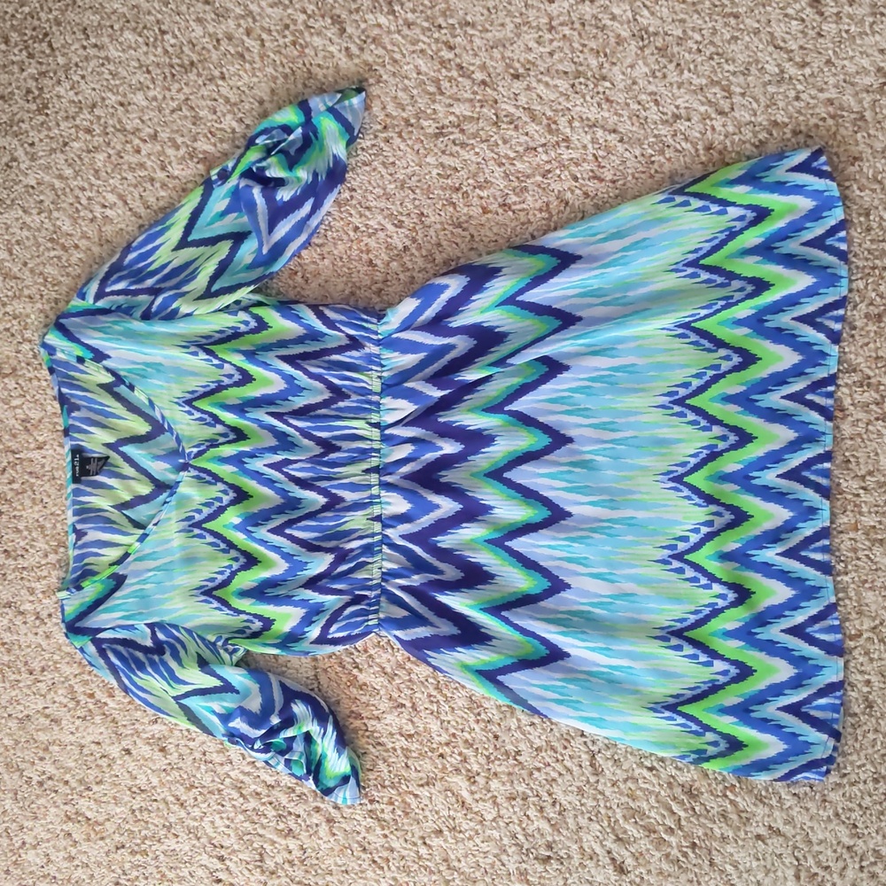 Rue 21 medium dress - green and blue